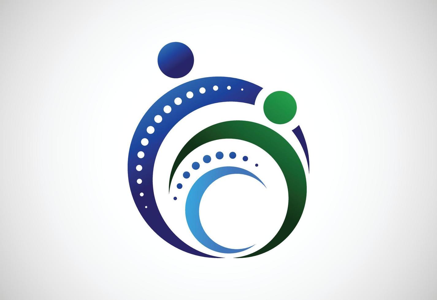 modèle de conception de logo de concept de chiropratique médicale créative vecteur