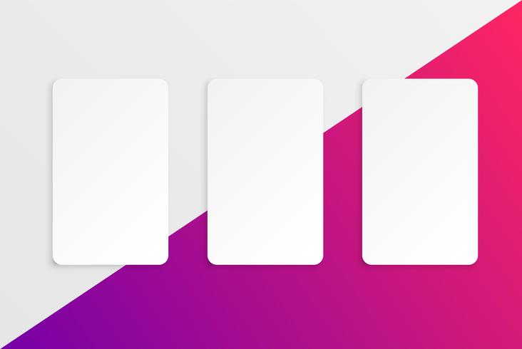 Modèle de carte blanche moderne colorée avec un design coloré vecteur