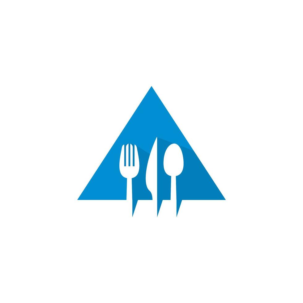 vecteur de logo fourchette cuillère alimentaire