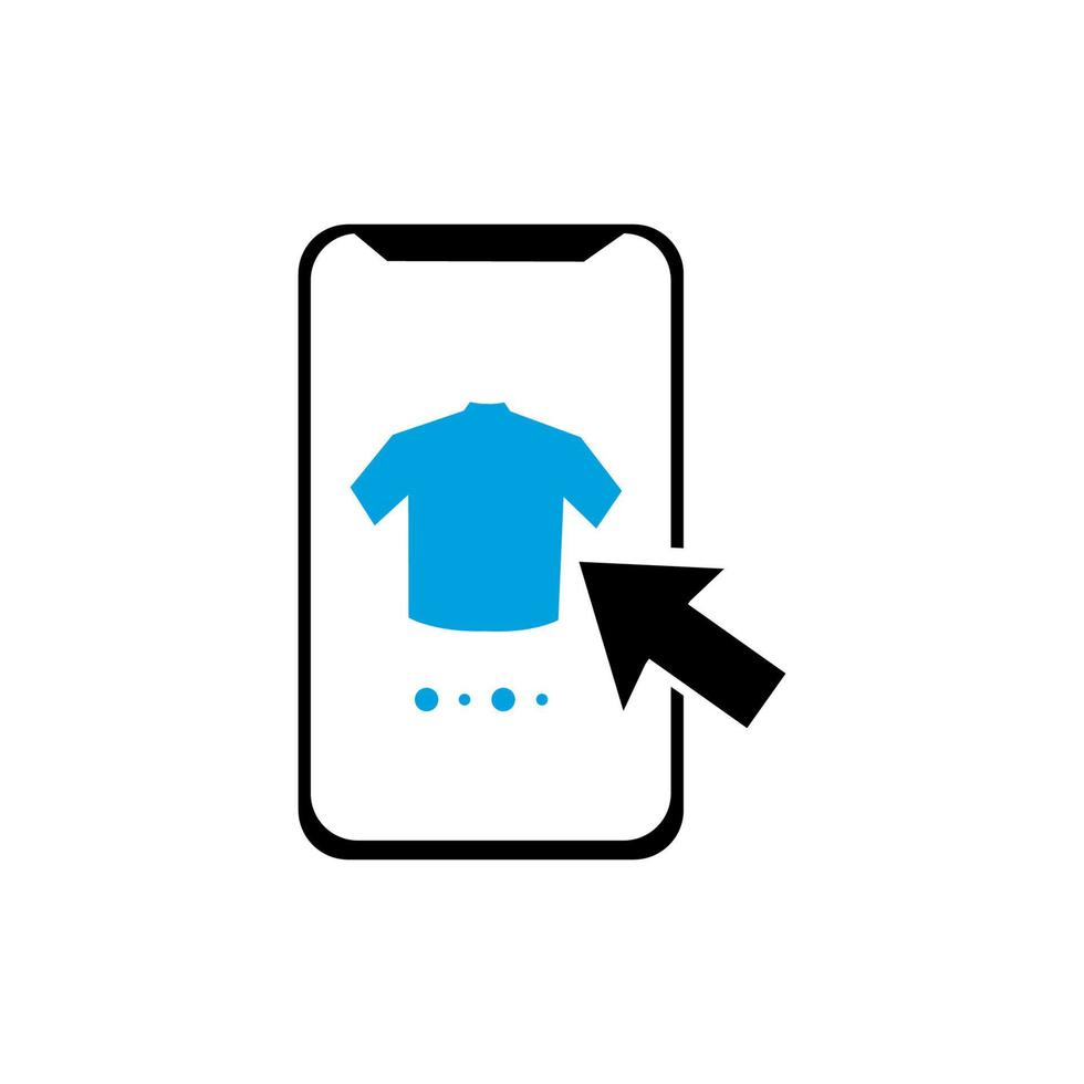 icône de magasin de mode pour application mobile vecteur