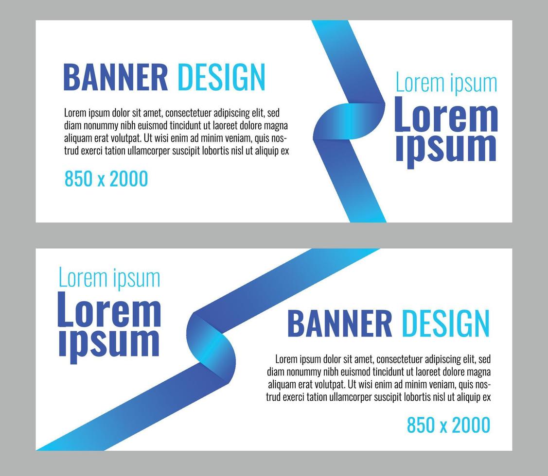 bannière avec motif vectoriel ruban bleu. simple pour l'arrière-plan abstrait de la bannière web d'entreprise.