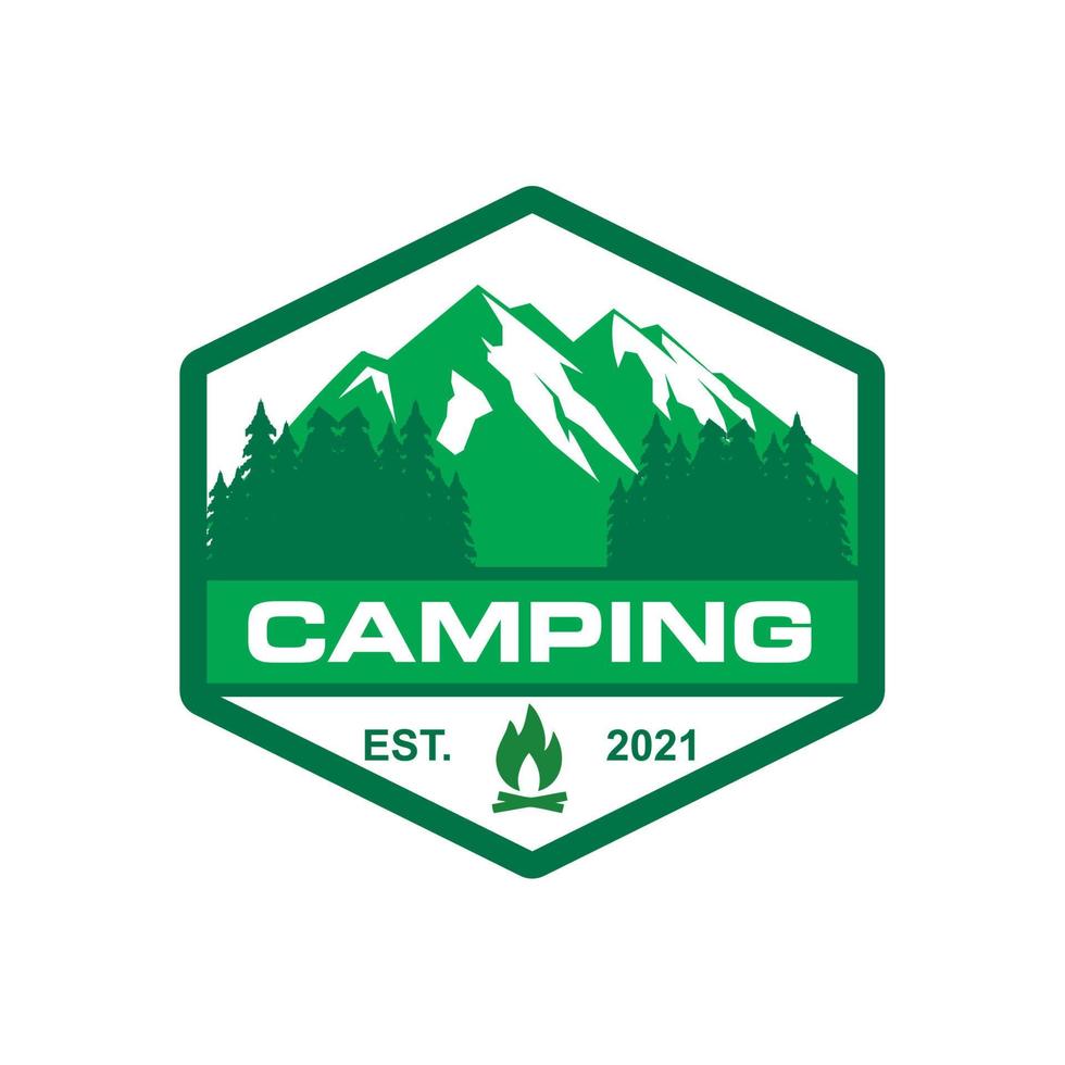 vecteur de camping, vecteur de logo d'aventure