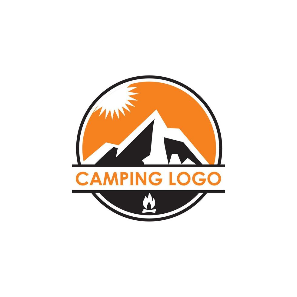 logo du camp, logo de l'aventure vecteur