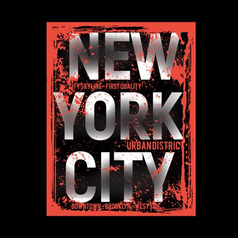 Typographie de remix de Brooklyn, graphiques de t-shirt, vecteurs vecteur