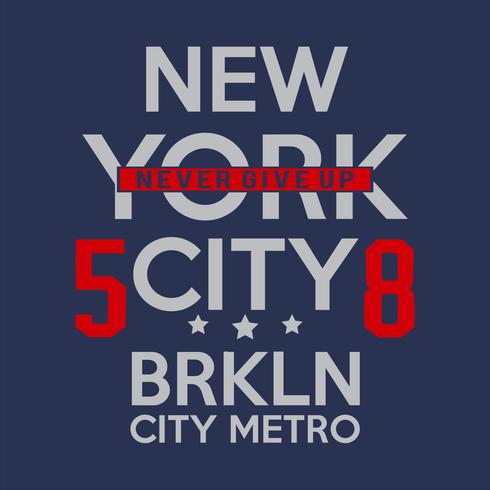 Typographie de remix de Brooklyn, graphiques de t-shirt, vecteurs vecteur