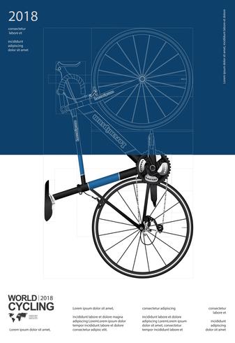 Illustration vectorielle de cyclisme affiche Design vecteur