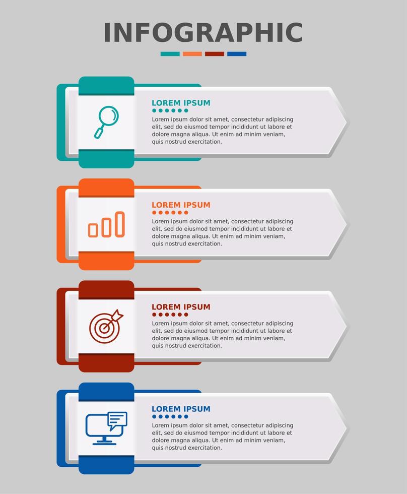 modèle d'affaires infographique de conception vecteur