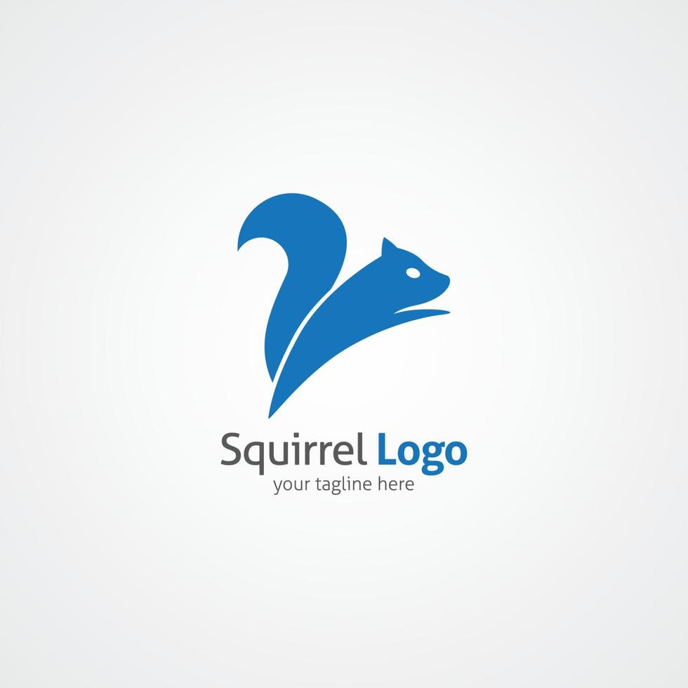 modèle de conception de logo d'écureuil. illustration vectorielle vecteur