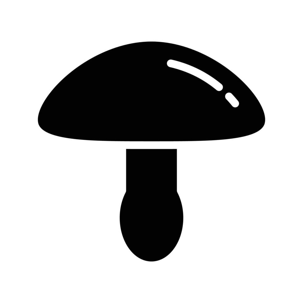 icône solide champignon vecteur