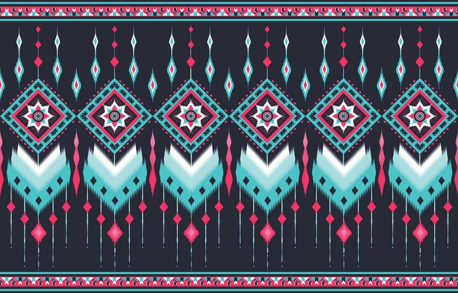 abstrait ethnique. motif harmonieux de broderie tribale, folklorique et de style mexicain. ornement d'art géométrique aztèque print.design pour tapis, papier peint, vêtements, emballage, tissu, couverture, textile vecteur