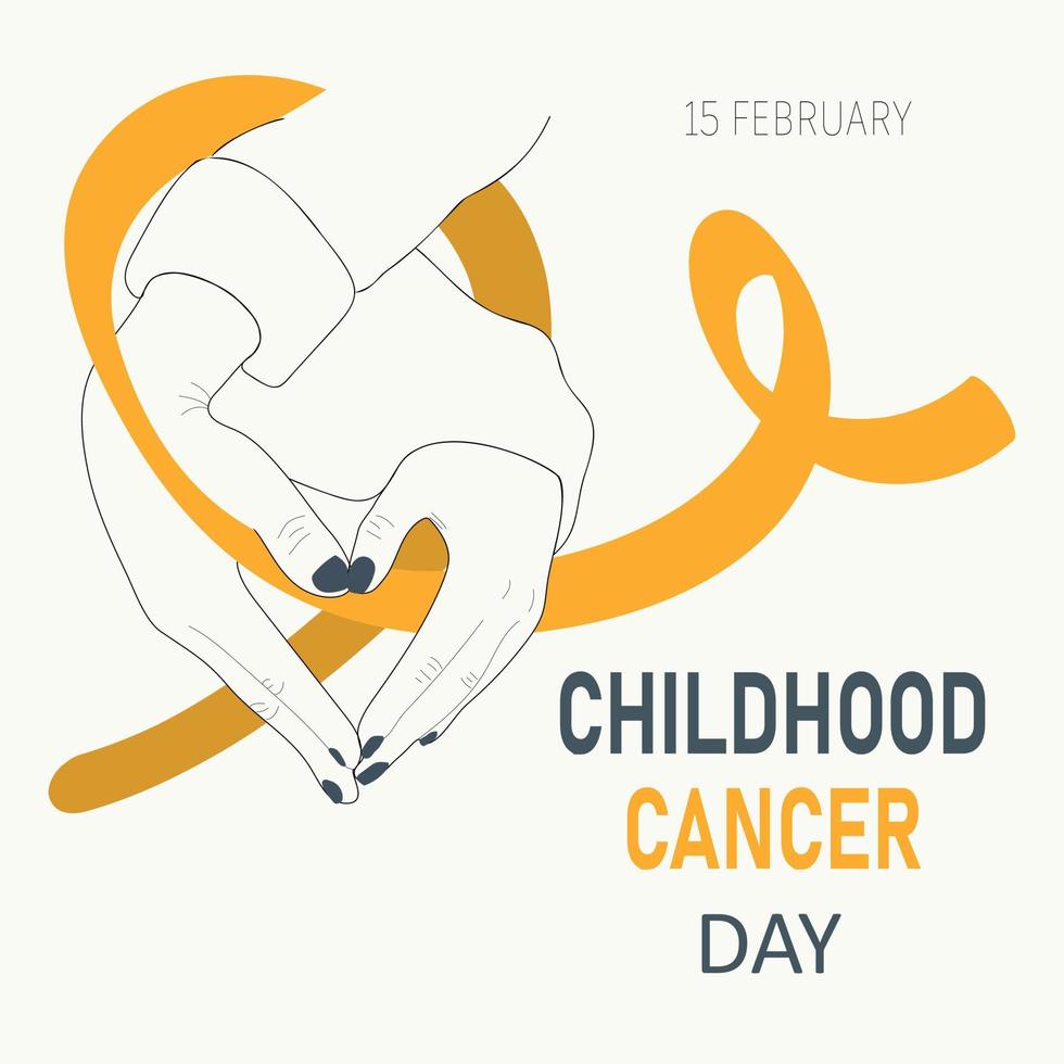 affiche de la journée du cancer infantile. vecteur