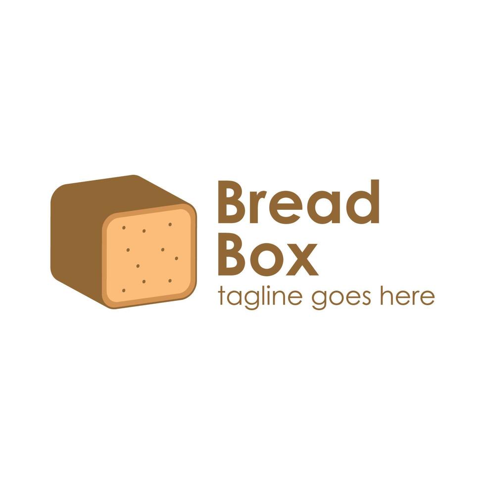 modèle de conception de logo de boîte à pain vecteur
