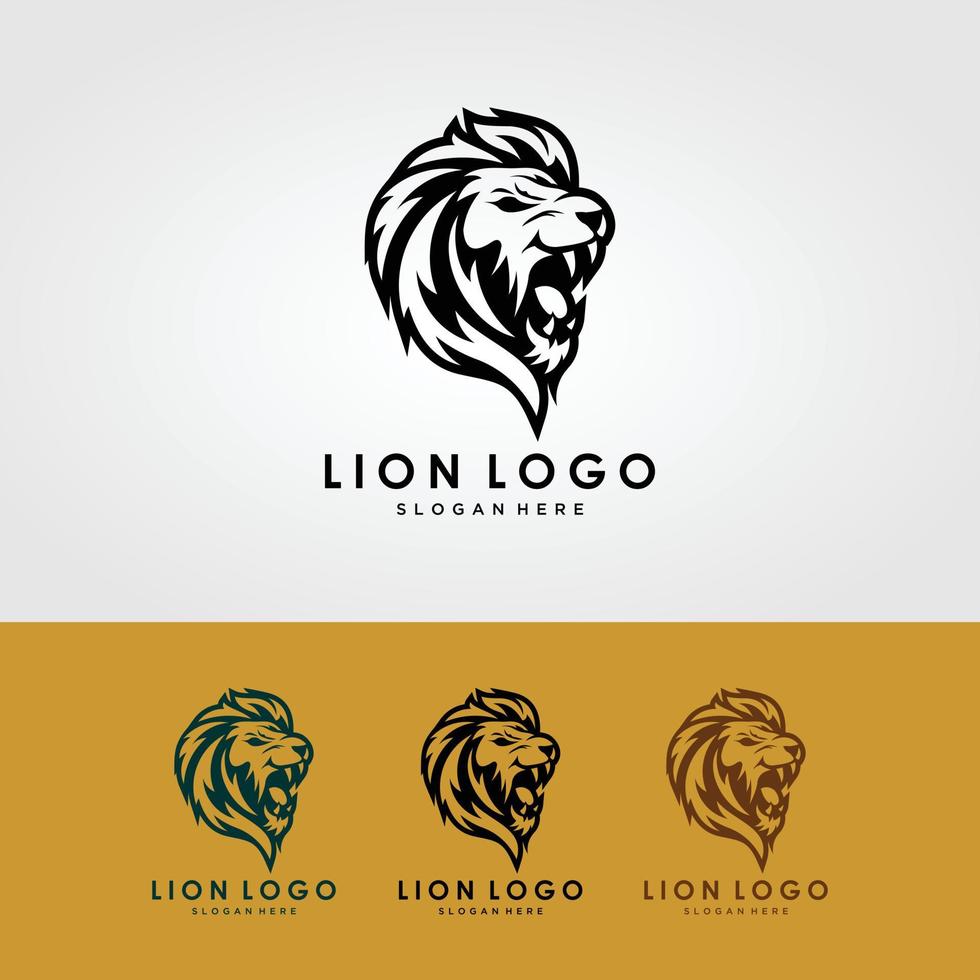 modèle de logo de lion vecteur