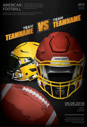 Football américain affiche illustration vectorielle vecteur