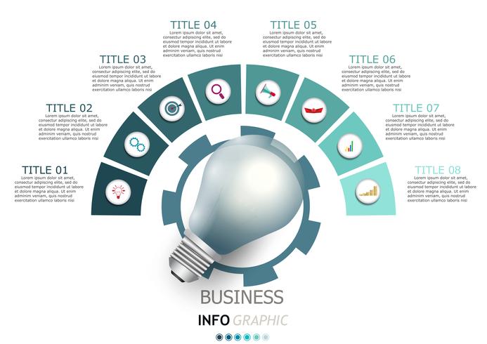 Infographie conception de vecteur et icônes marketing