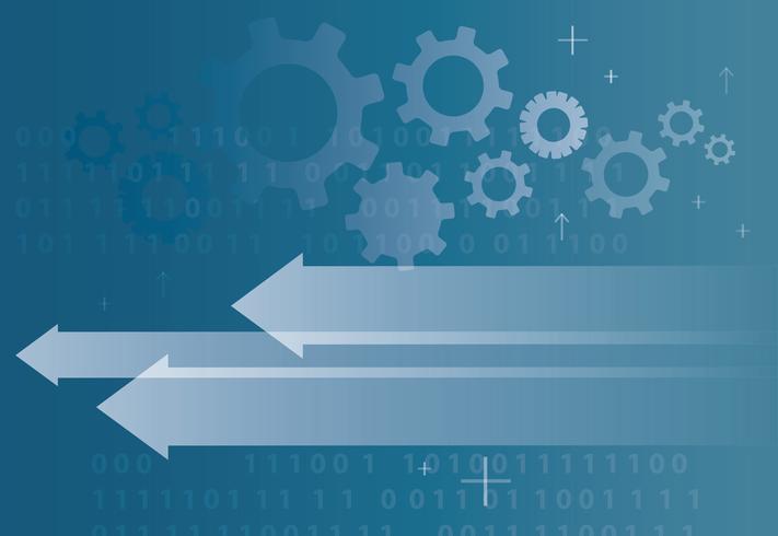 icône de flèche de technologie abstraite et programmation de code informatique codant fond concept hacker vecteur