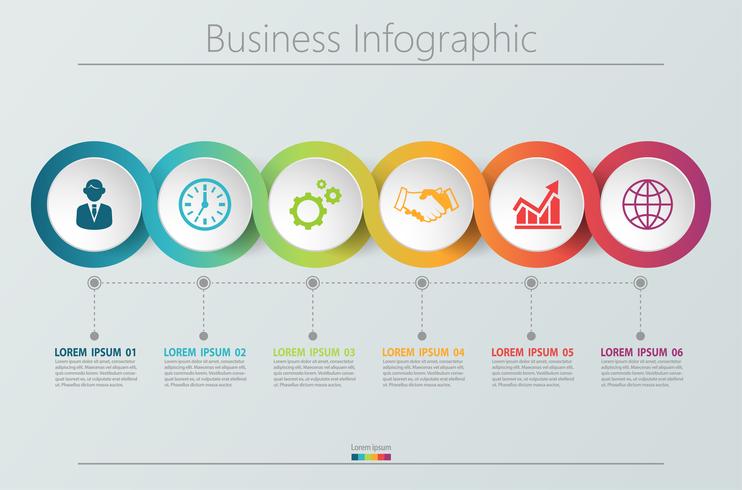 Modèle d&#39;infographie de présentation entreprise. vecteur