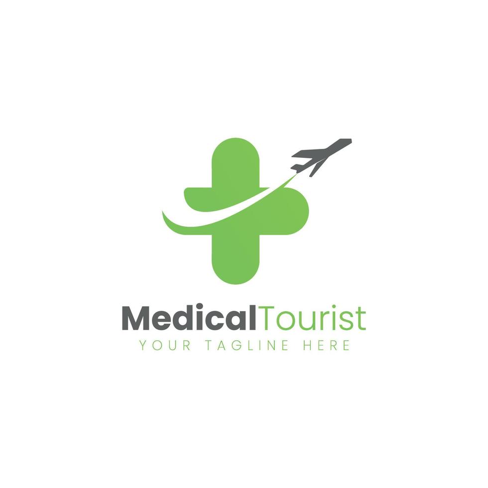création de logo de tourisme médical vecteur