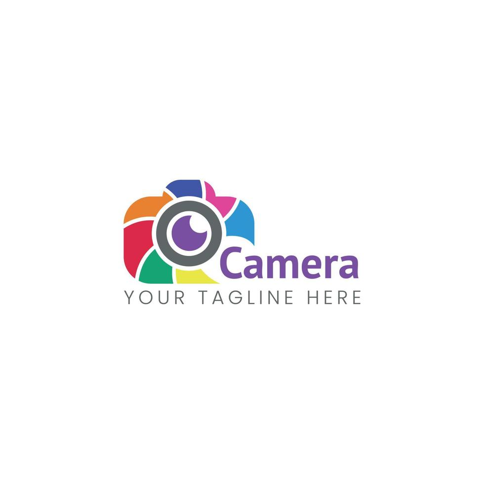 création de logo de photographie colorée vecteur