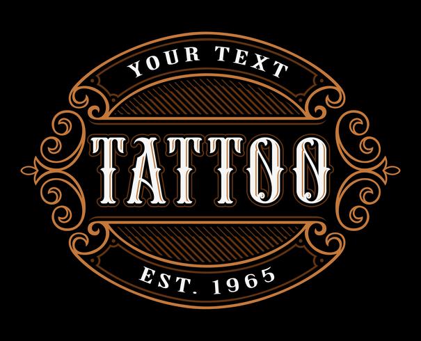 Modèle de logo de tatouage. vecteur