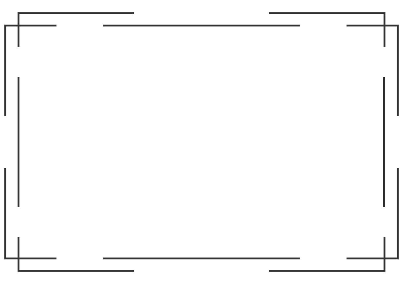 cadre et bordure vecteur isolé. contour noir sur le modèle de fond blanc.