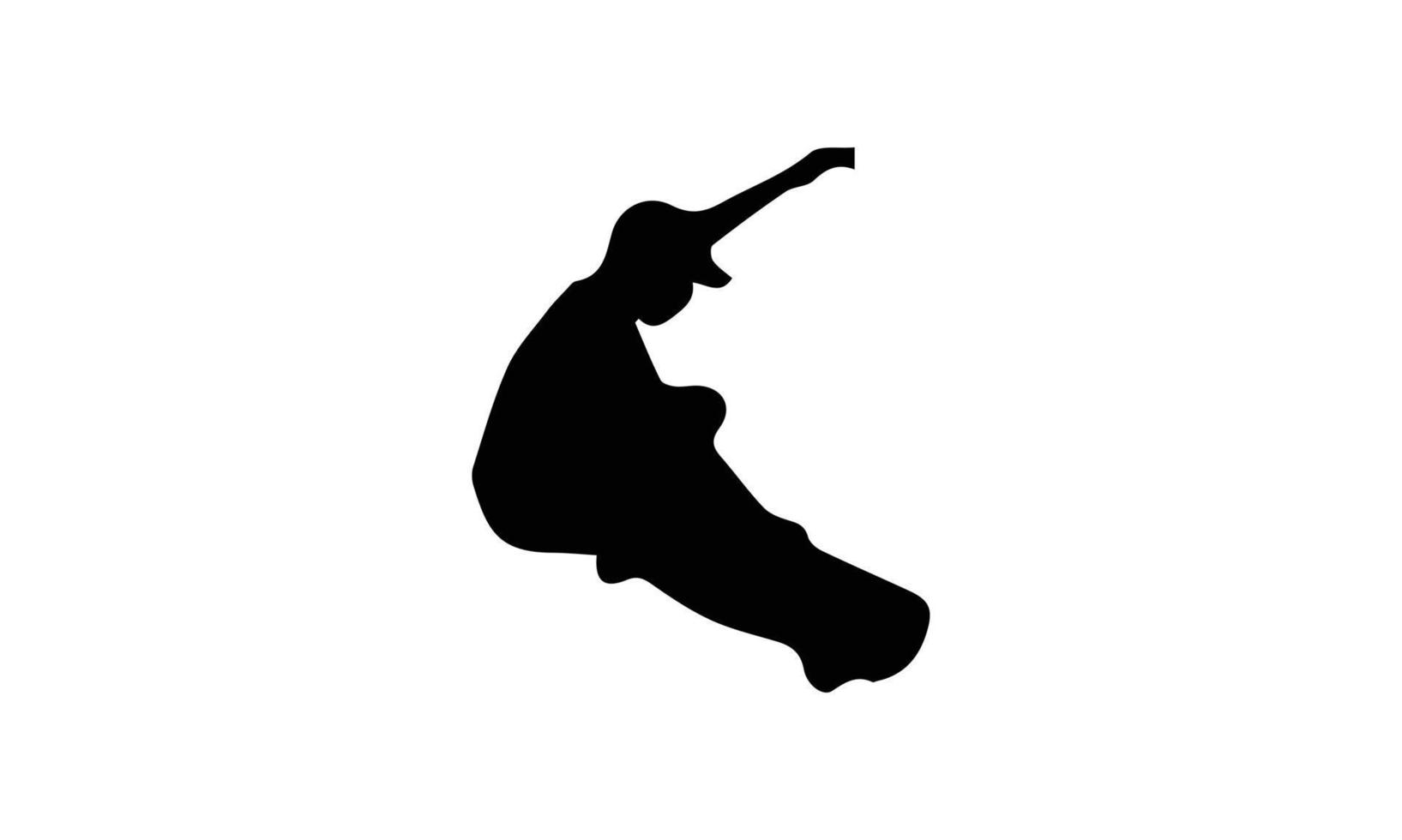 homme, jouer, skateboard, silhouette, vecteur, illustration, conception vecteur