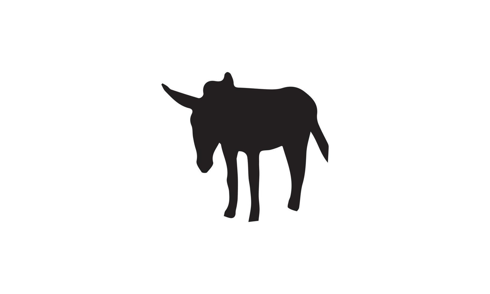 conception d'illustration vectorielle de silhouette d'âne vecteur