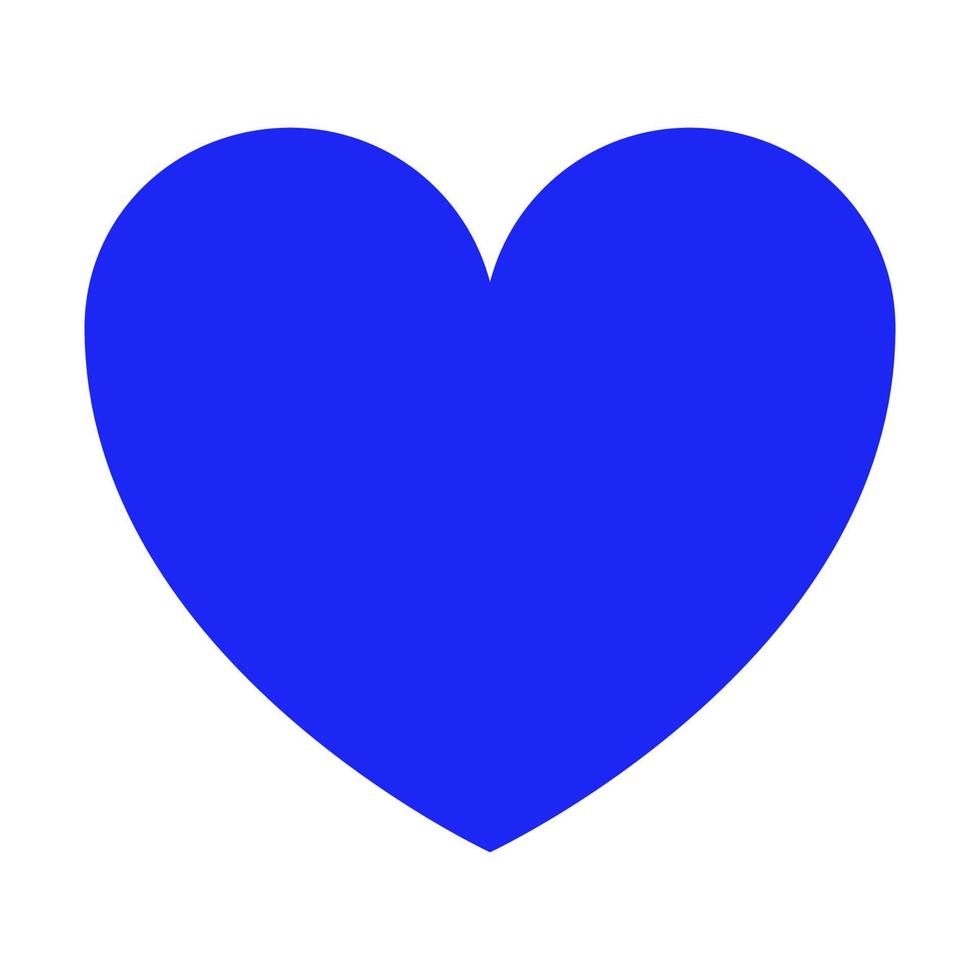 coeur bleu plat illustration.saint valentin, mariage, lgbt.symbole d'amour.illustration vectorielle vecteur