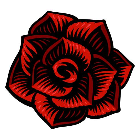 Illustration vectorielle de fleur rose. vecteur