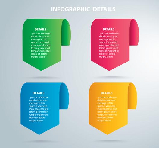 carré info graphique Modèle vectoriel avec 4 options. Peut être utilisé pour le Web, diagramme, graphique, présentation, graphique, rapport, infographie étape par étape. Abstrait