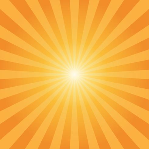 Rayons de soleil abstrait fond orange rayons - illustration vectorielle vecteur