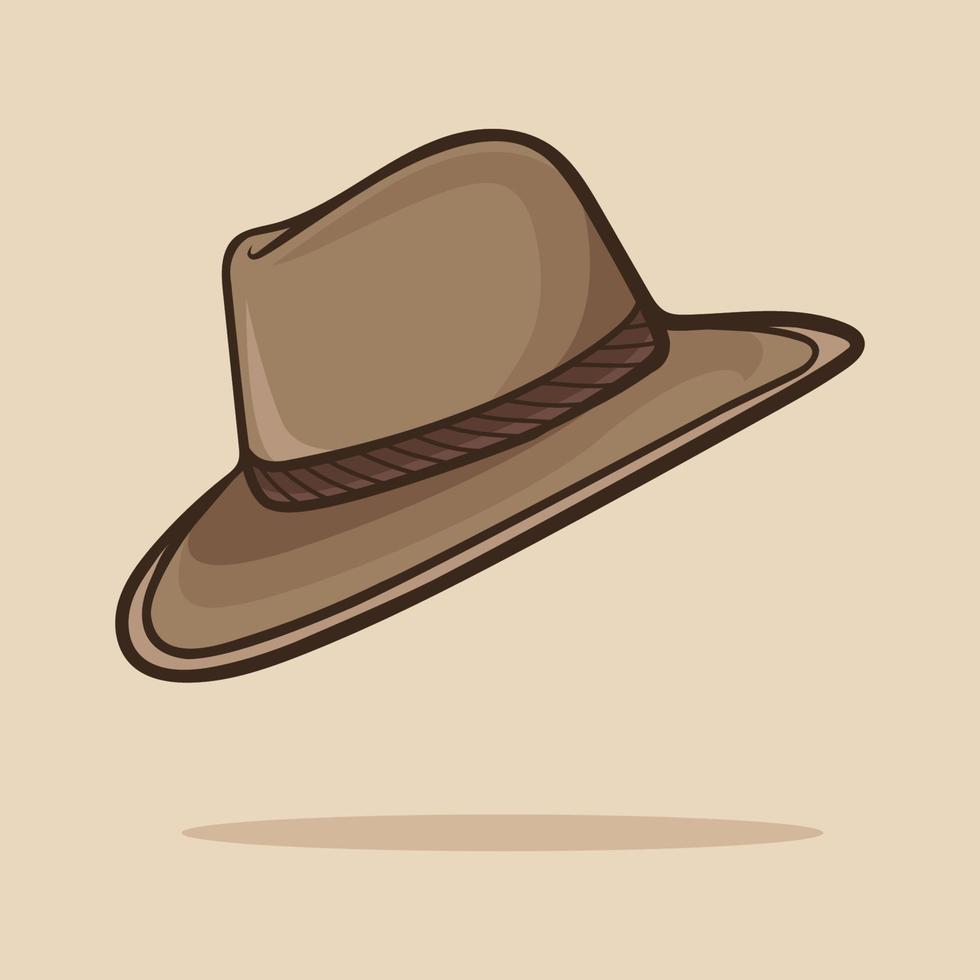 chapeau classique de dessin animé dessiné à la main. vecteur de style plat