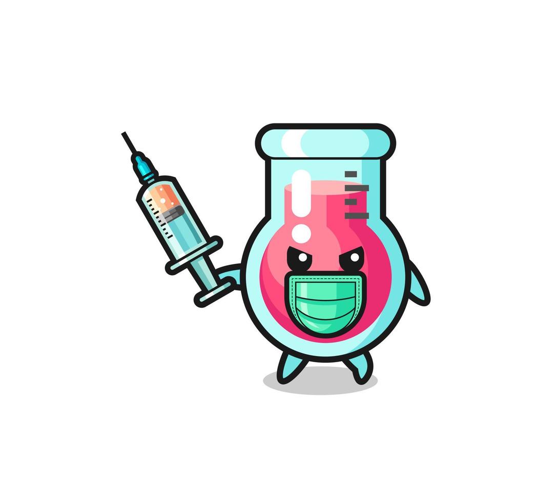 illustration du bécher de laboratoire pour combattre le virus vecteur