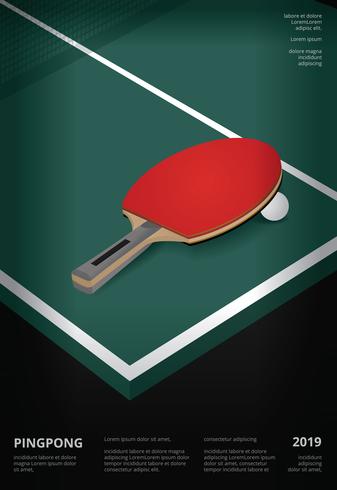 Affiche de ping-pong Illustration vectorielle vecteur