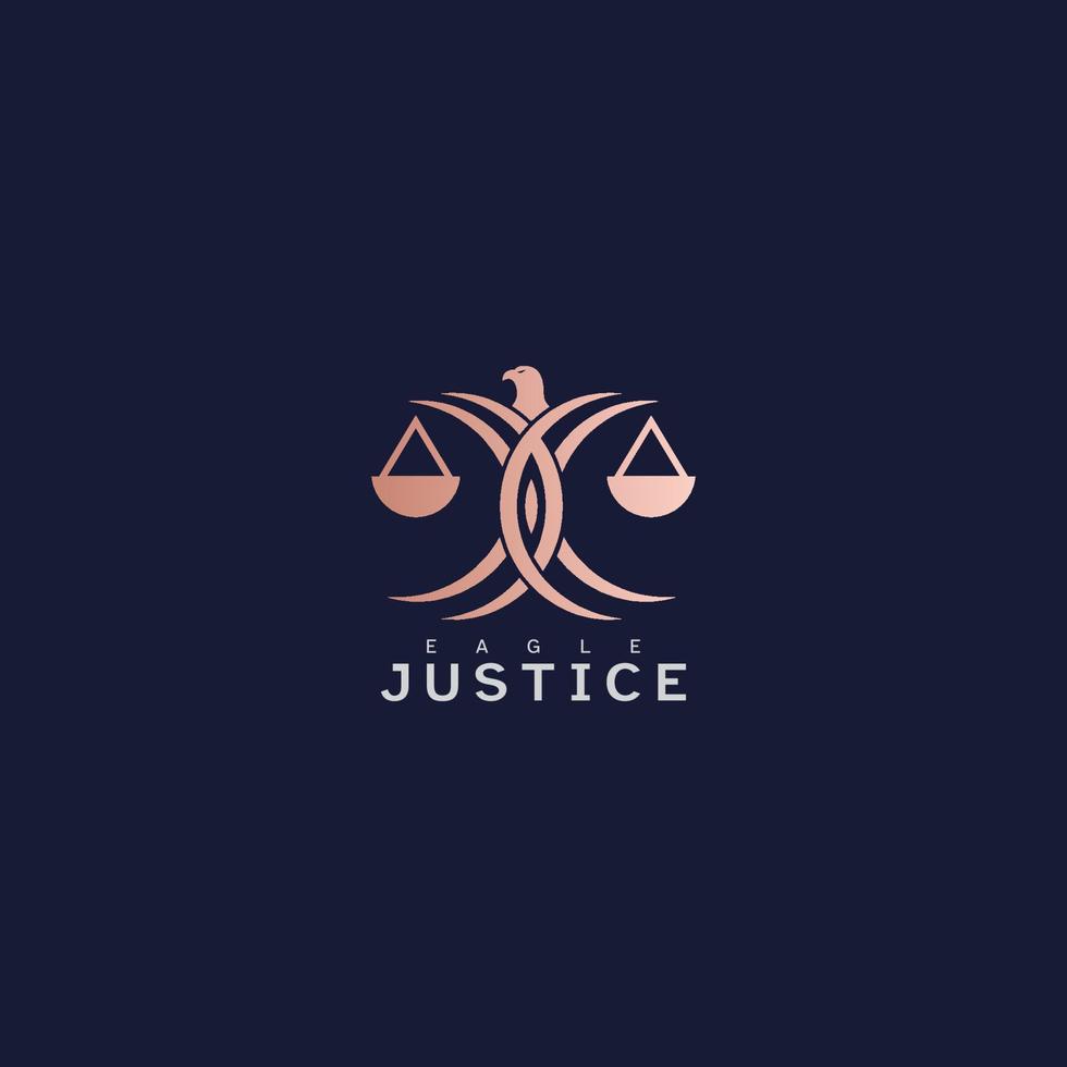 modèle de conception de logo de justice aigle vecteur