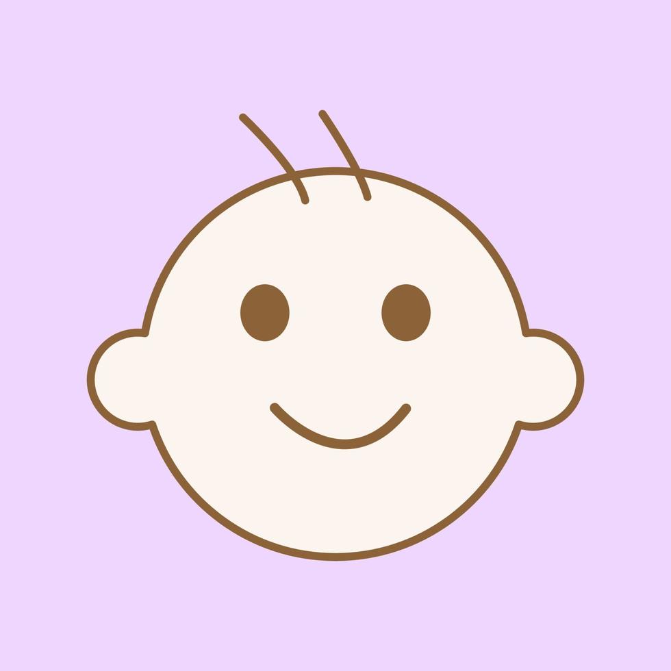 icône de bébé garçon isolé sur fond violet. illustration vectorielle vecteur