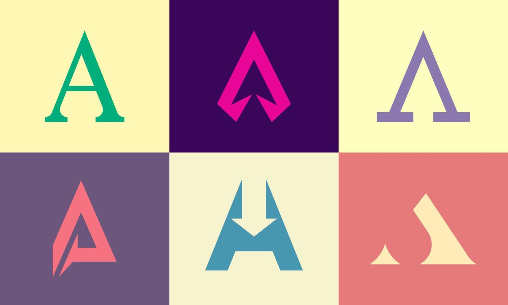 ensemble d'un logo de lettre alphabétique, style simple et moderne pour toutes les entreprises et marques, élément flèche vecteur