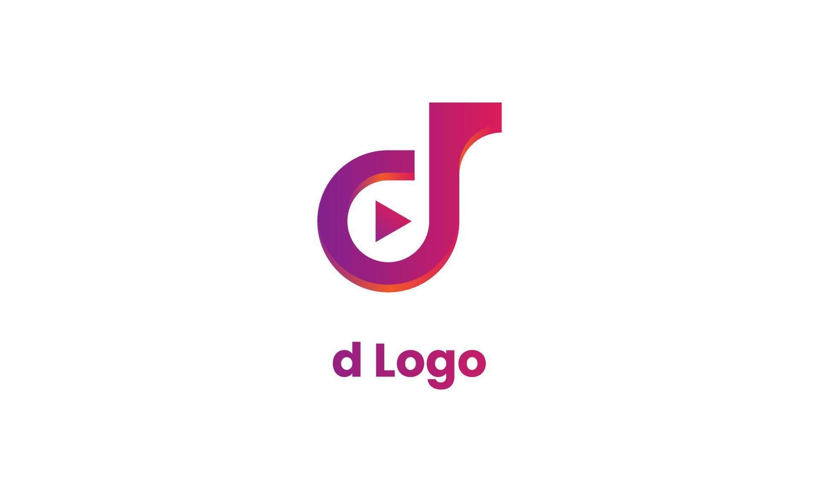 d icône de logo de note de musique, logo de lecteur de musique, symbole simple et moderne, style plat dégradé minimaliste adapté à l'application, à l'application, à la musique, au lecteur, à l'agence, aux entreprises de divertissement et aux marques vecteur