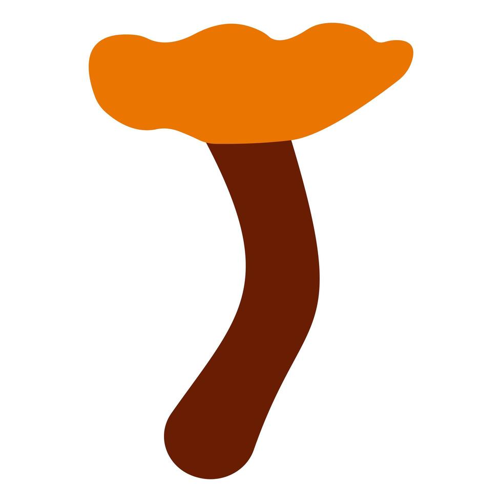 illustration vectorielle de champignon dans un style plat enfantin de dessin animé vecteur