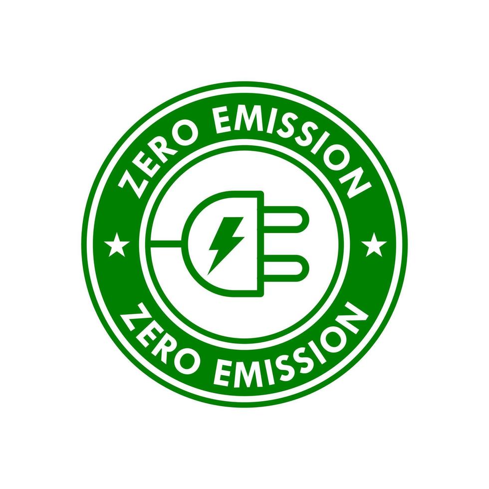 illustration de modèle de logo zéro émission. convient pour l'industrie, l'éco, le médical, la pollution, l'automobile vecteur