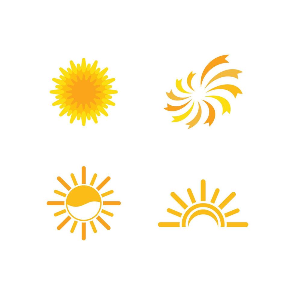 logo illustration soleil vecteur