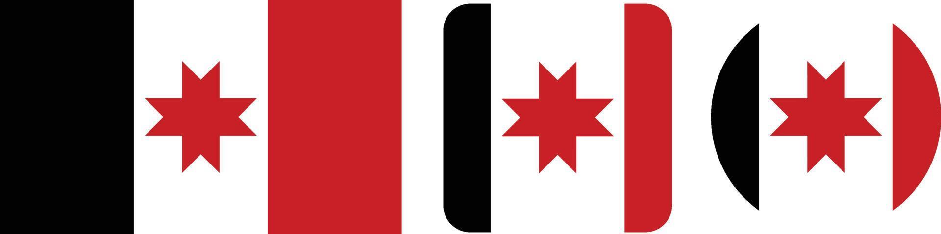 icône du drapeau d'Oudmourtie. jeu d'icônes Web. collection d'icônes à plat. illustration vectorielle simple. vecteur