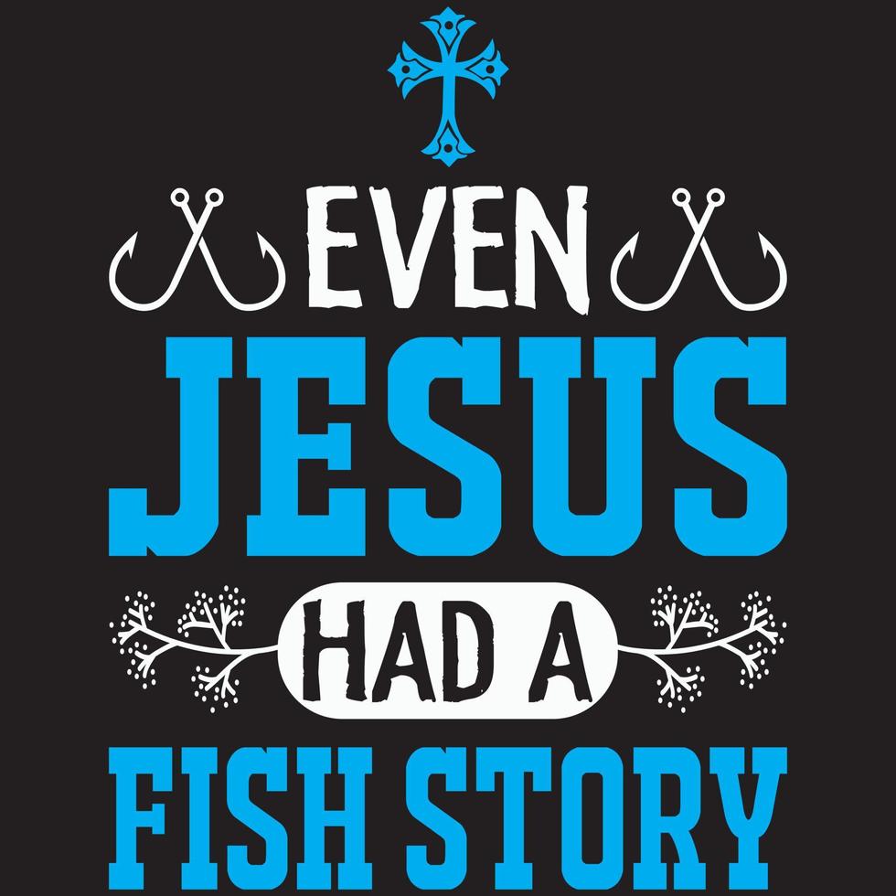 Même Jésus avait une histoire de poisson vecteur