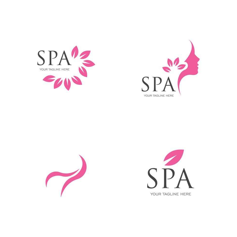 modèle de conception d'illustration vectorielle logo spa vecteur