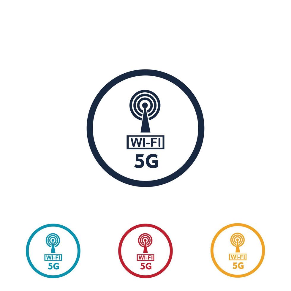 modèle de conception d'illustration de logo 5g vecteur