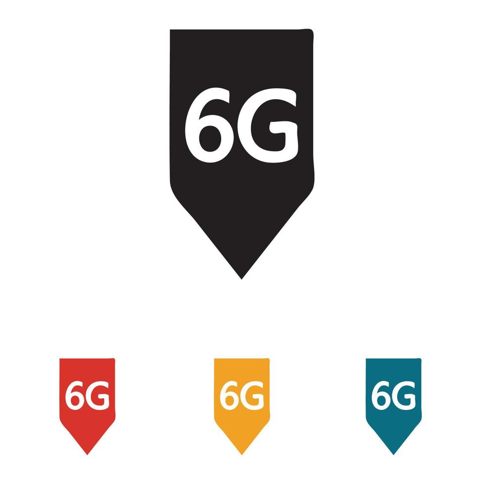 illustration du logo 6g vecteur