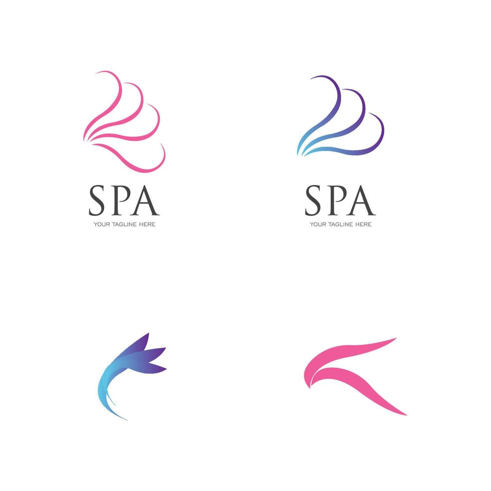 modèle de conception d'illustration vectorielle logo spa vecteur