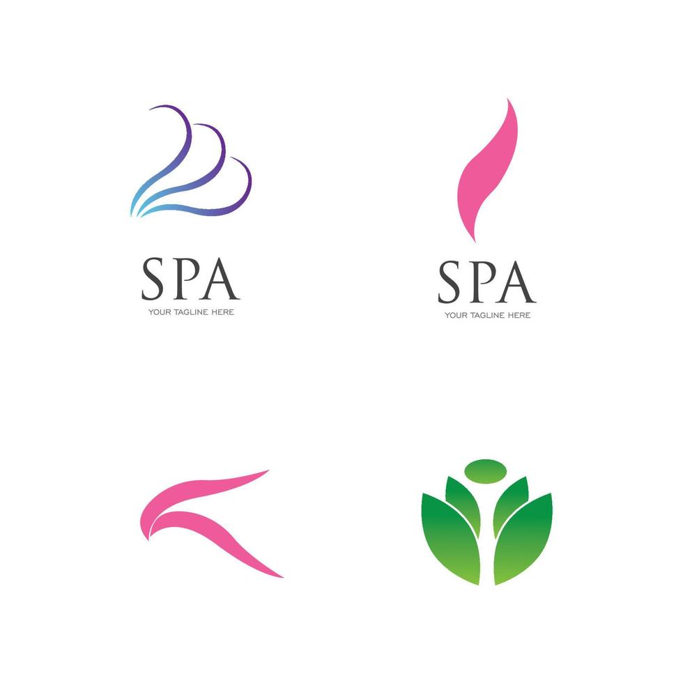 modèle de conception d'illustration vectorielle logo spa vecteur