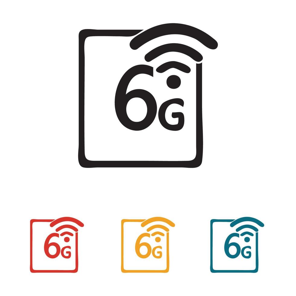 illustration du logo 6g vecteur