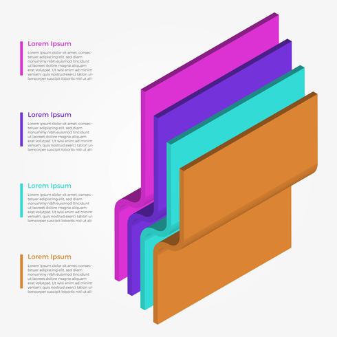 Modèle de vecteur d&#39;éléments 3d infographie plat